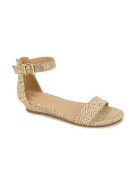 Kenneth Cole Reaction Womens Great Viber Natural Raffia Sandals Size 6.5 NEW